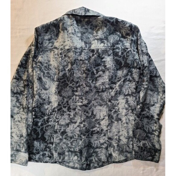 Norton McNaughton Petite Button-Up Floral Chambray Long Sleeve Sz 4P Classic Fit - Picture 2 of 6